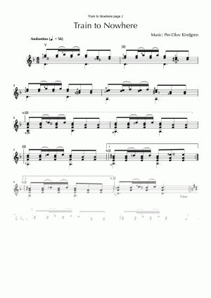 Train To Nowhere (sheet music)