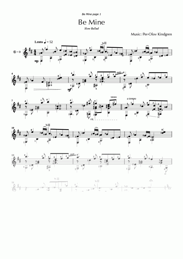 Be Mine (sheet music)