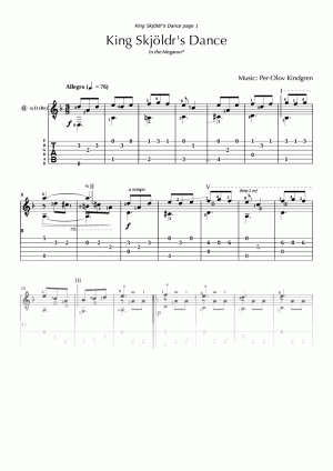 King Skjöldr's Dance (sheet music + TABs)