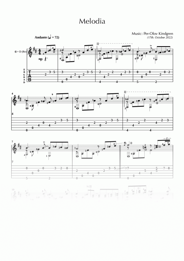 Three Pieces For Guitar (sheet music + TAB) - Image 2