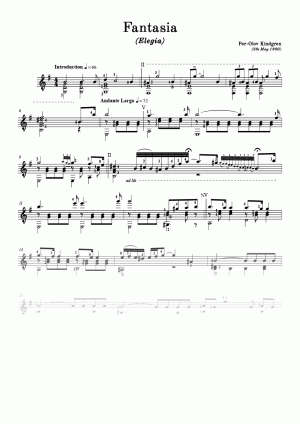 Fantasia (Elegia) (sheet music)