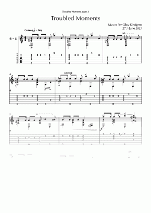 Troubled Moments (sheet music + TAB)
