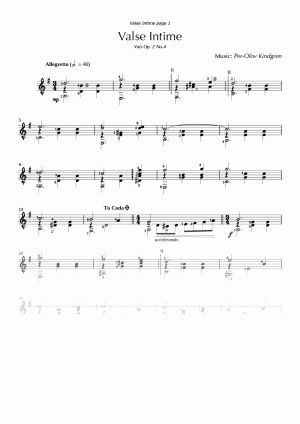 Vals Intime Op. 2 No. 4 (sheet music)