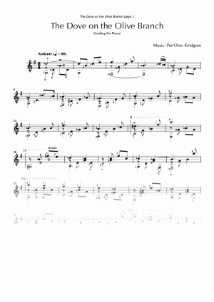 The Dove on the Olive Branch (sheet music)