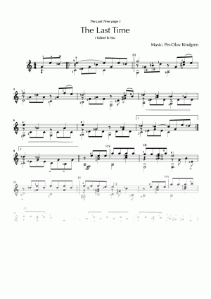 The Last Time (sheet music)