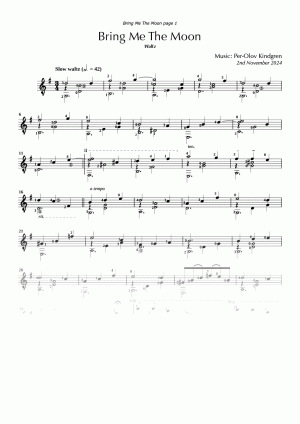 Bring Me The Moon (sheet music)