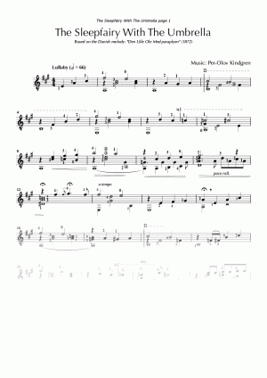 The Sleep fairy With The Umbrella (sheet music)