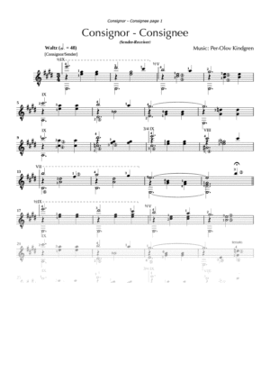 Consignor - Consignee (sheet music)