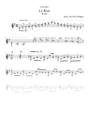 La Rive (sheet music)