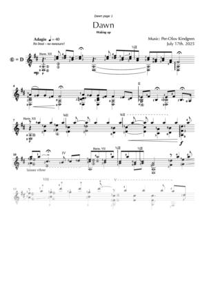 Dawn (Waking up) (sheet music)