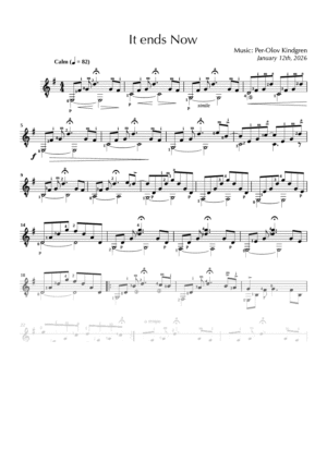 It Ends Now (sheet music)