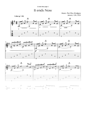 It Ends Now (sheet music + TABs)