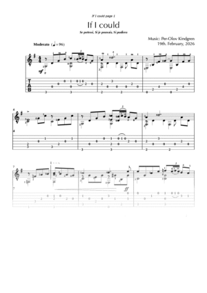 If I Could (sheet music + TABs)