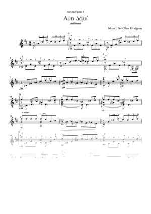 Aun Aquí (Still Here) (sheet music)