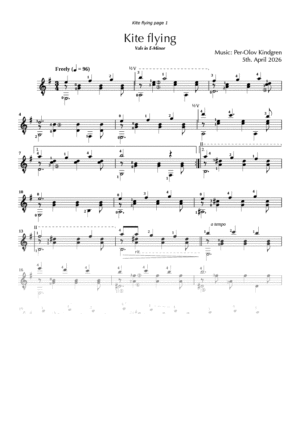 Kite flying (Vals in E-Minor) (sheet music)