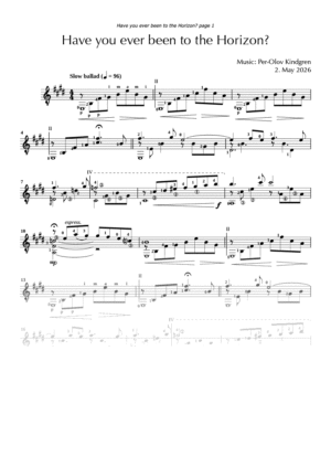 Have you ever been to the Horizon? (sheet music)