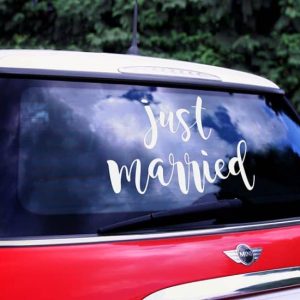 sticker just married