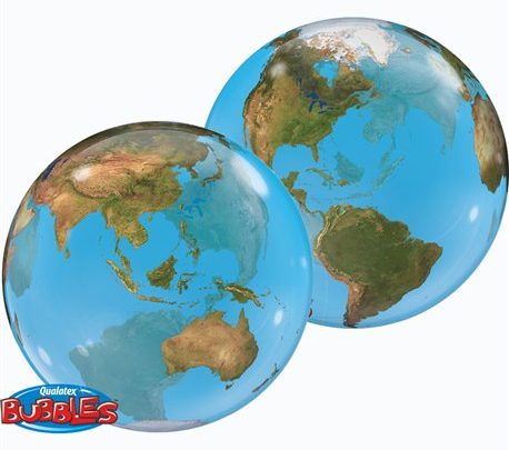 Ballon Terre  Earth 56cm | bubble  | Planeet Aarde | 40L