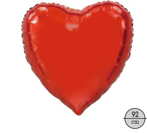 Ballon aluminium coeur rouge 91cm , Folie hartballon