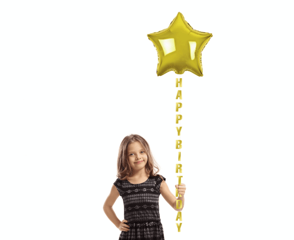 Ficelle décorée Happy Birthday, or, 170 cm – Image 4