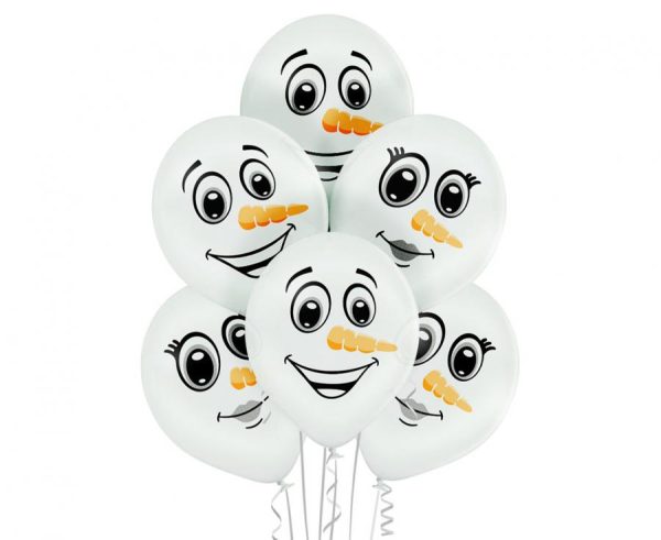 Ballons bonhommes de neige, 6 pcs – Image 2