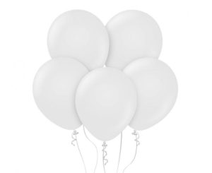 Ballons blanc, pastel, 30cm , pochette de 10 - Wit ballonnen pak van 10