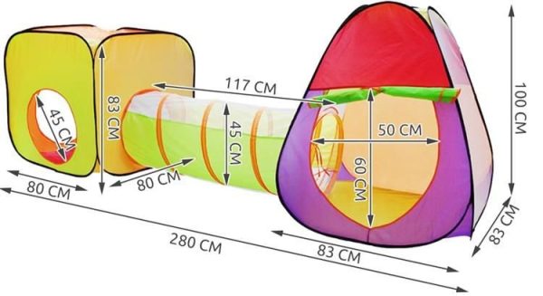 Tente IGLO pour enfants + tunnel + 200 balles – Image 8