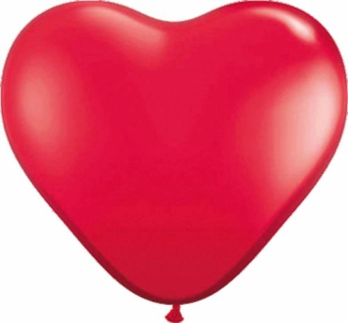 10x ballons coeur rouge en latex - 10 stuks Rode Hart