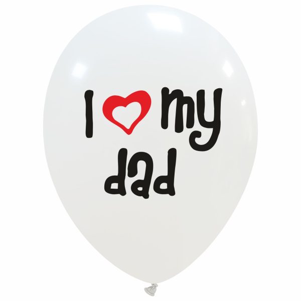 9 x Ballon "I love my dad (j'aime mon papa) 30cm