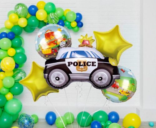 Police Ballons aluminium - Set  5 pcs – Image 2
