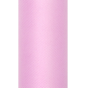 Party Décoration Mariage - Tulle mariage Rose uni 20 mètres bobine de 20 mètres largeur 8 cm