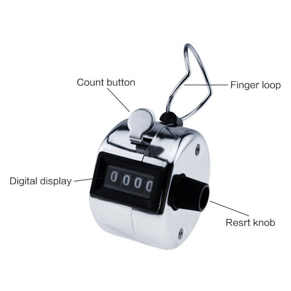 Compteur manuel Clicker  argenté avec bague pour tenir au doigt, Clicker - Handteller – Image 7