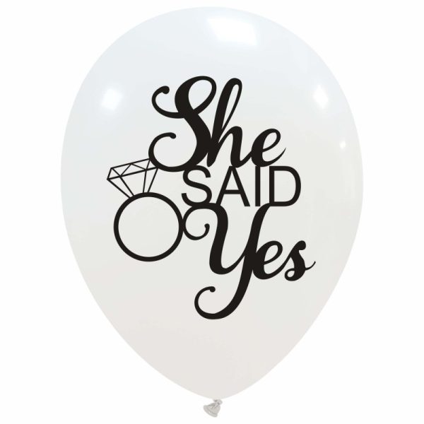 8x ballon "she said yes"