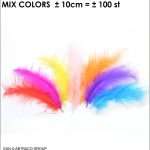 Plumes 10 cm, couleurs assorties