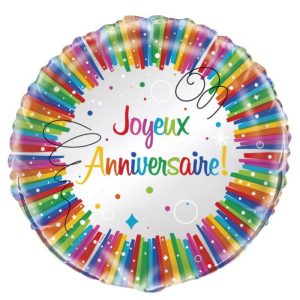 ballon Joyeux anniversaire 18" ± 45cm