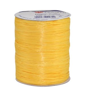 Bolduc ruban style Raphia biodégradable 100 mètres : Jaune Rafia