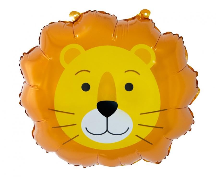 Ballon aluminium, tête de Lion souriant, 43x38 cm