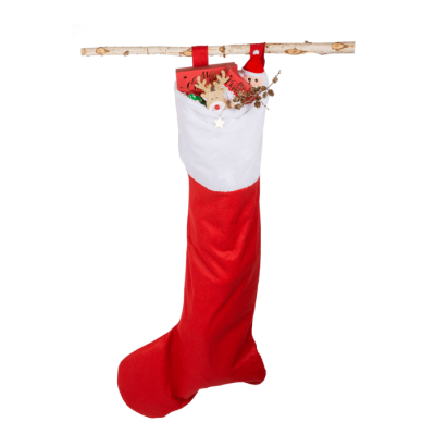 Chaussette Jumbo de Noël, rouge, ±1m54 m