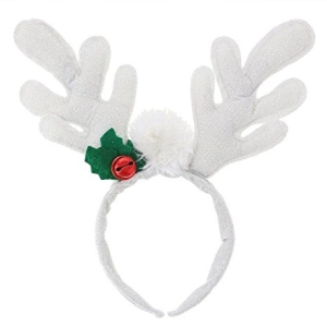 Serre tête : bois de renne, argenté / Noël