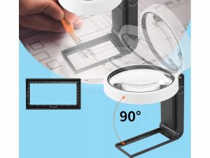 Loupe pliante, 10x 25x, à 6 leds + 2 led UV – Image 2