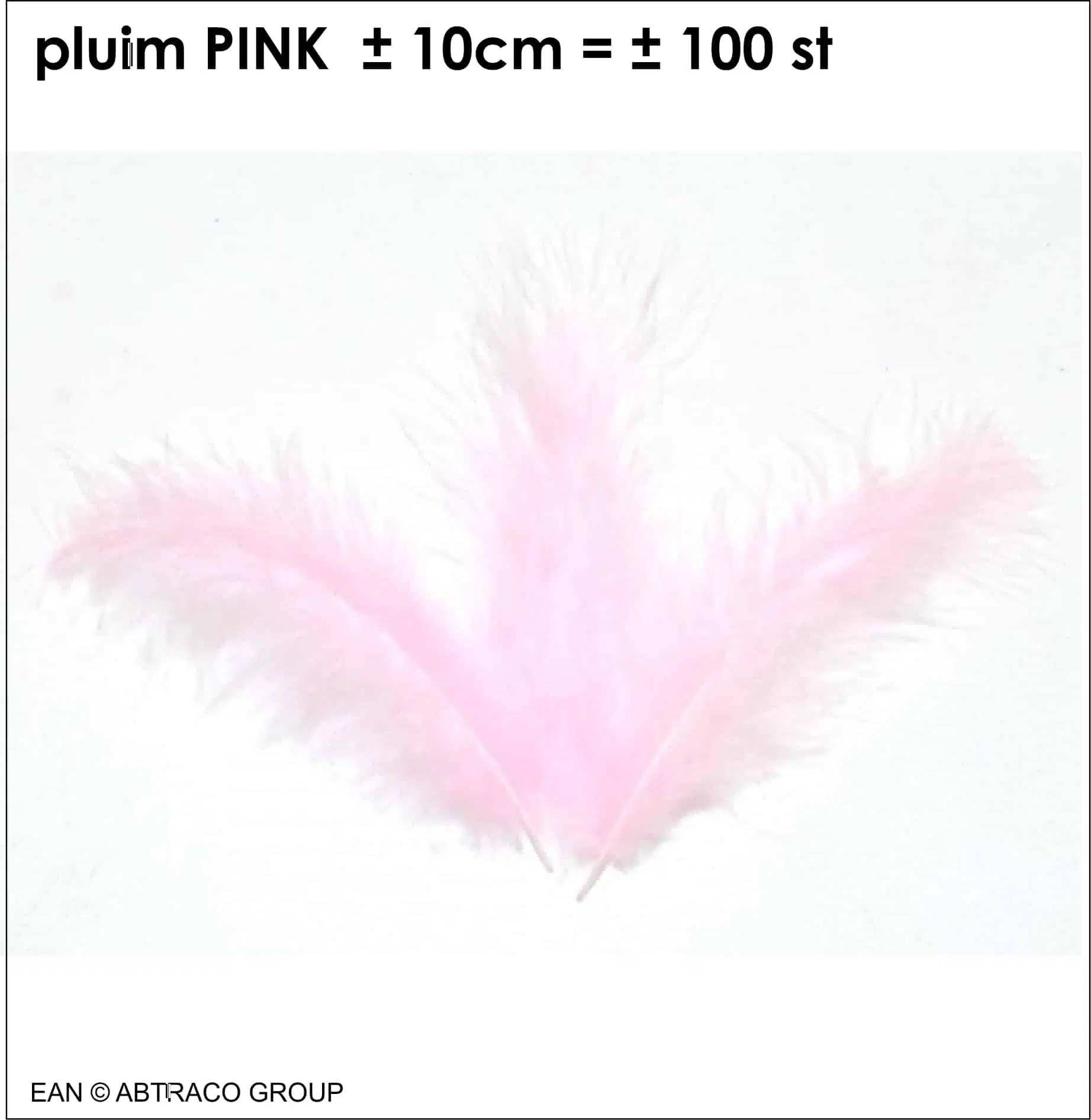 Plume / Plumes couleur Rose ± 100 pcs / ± 10cm