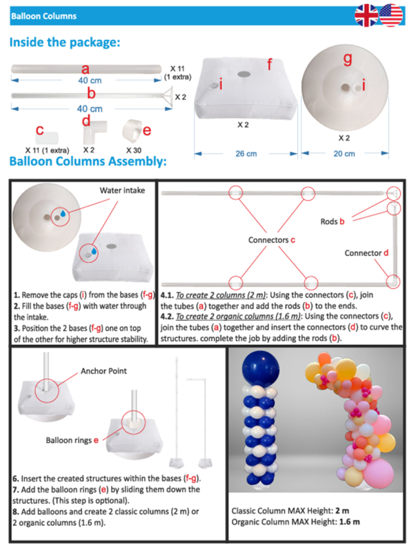 mode d'emploi kit colonnes 8019081169492promoballons
