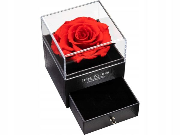 Rose éternelle Dans Une Boîte Cadeau + Plateau à Bijoux 5907451356876 En Vente Sur Shop.promoballons.com13