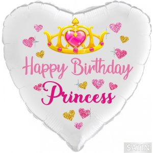 Ballon Happy Birthday Princess” Eshop Promoballons 8019081748550