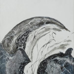 Akromatisk akrylmaleri 80 X 60 cm højformatX 60