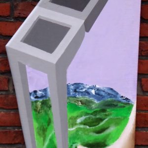 Ikke firkantet maleri 110 X 50 cm højformat