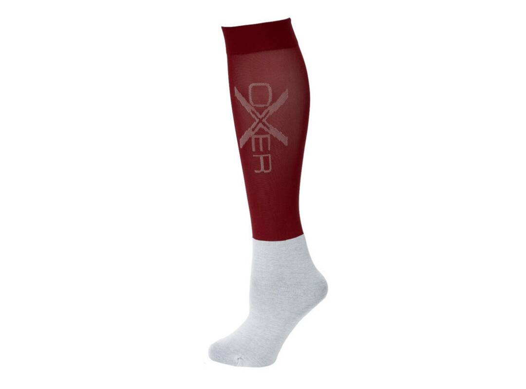 oxer socks burgundy