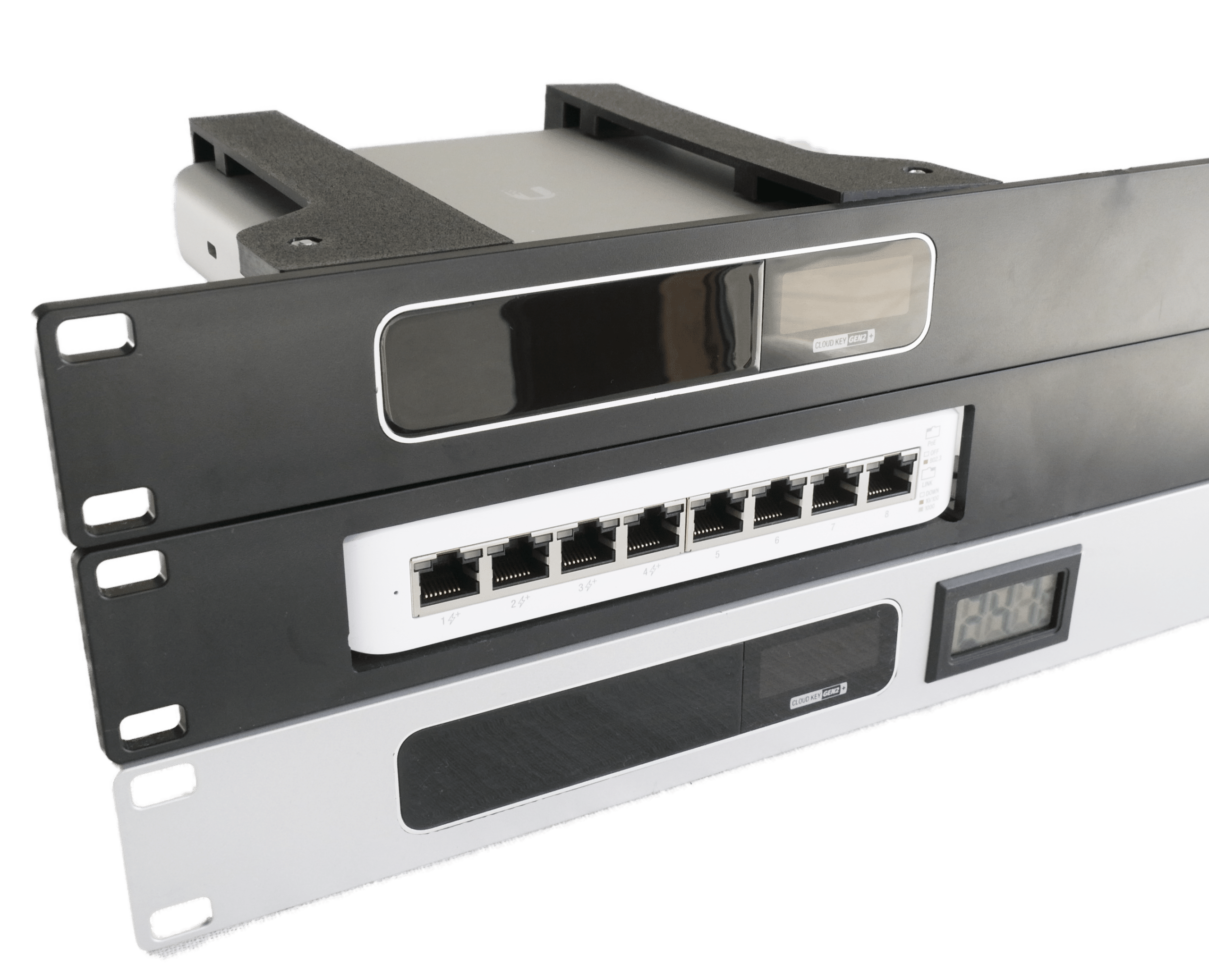 USW-LITE-16-POE switch unifi Ubiquiti rack mount. Add more devices to the  same rack mount.