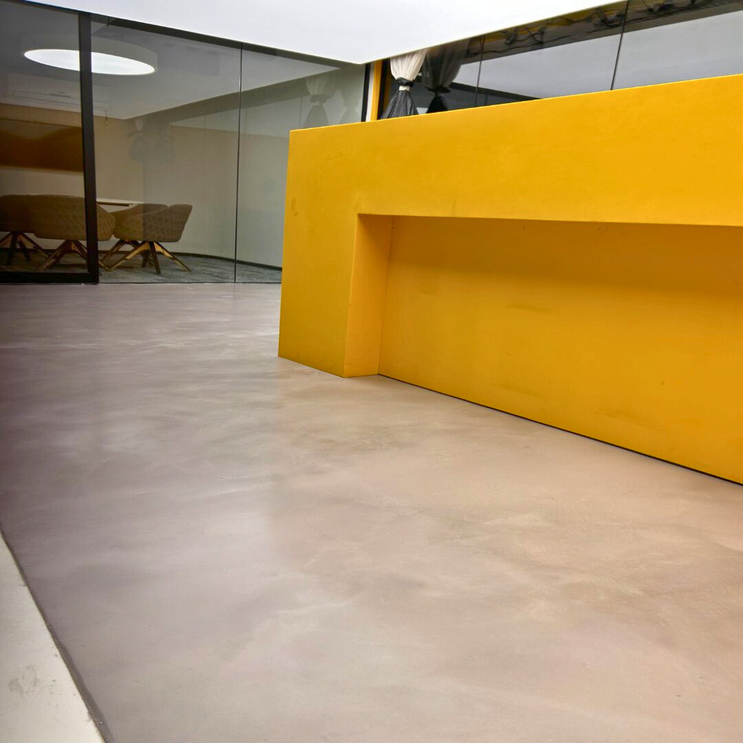 Concrete look flooring