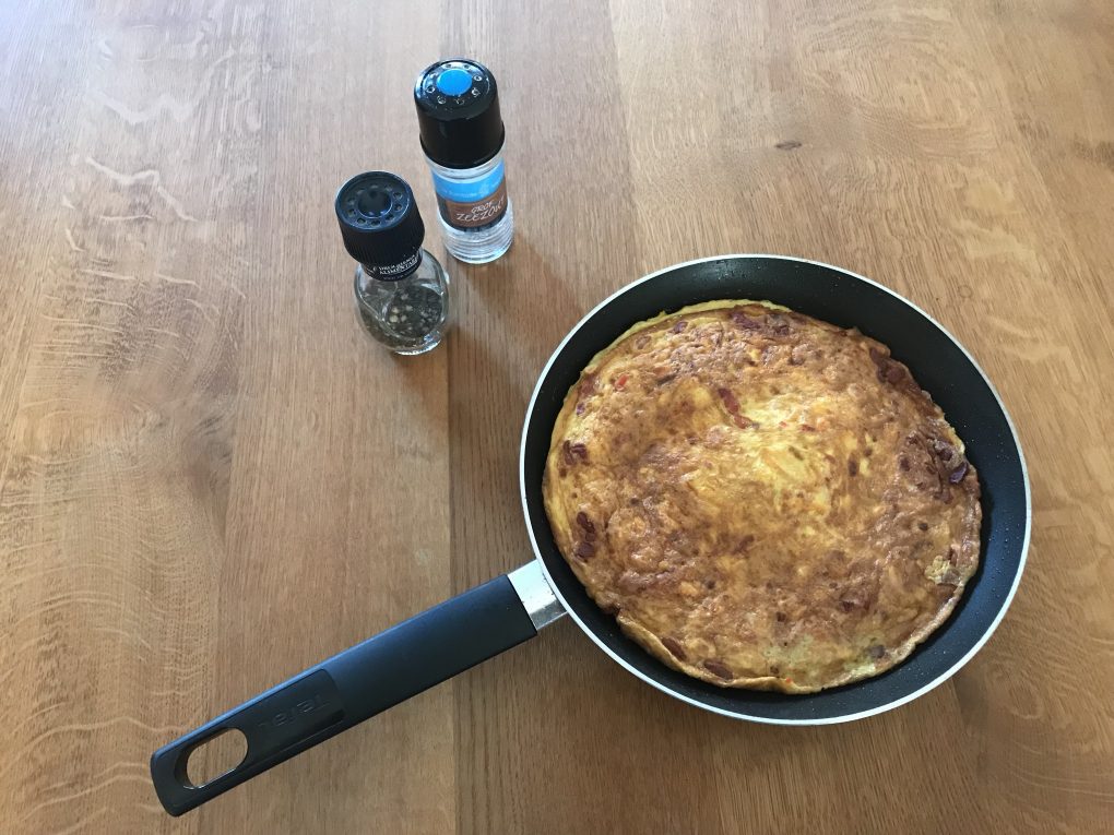 omelet met zoete aardappel